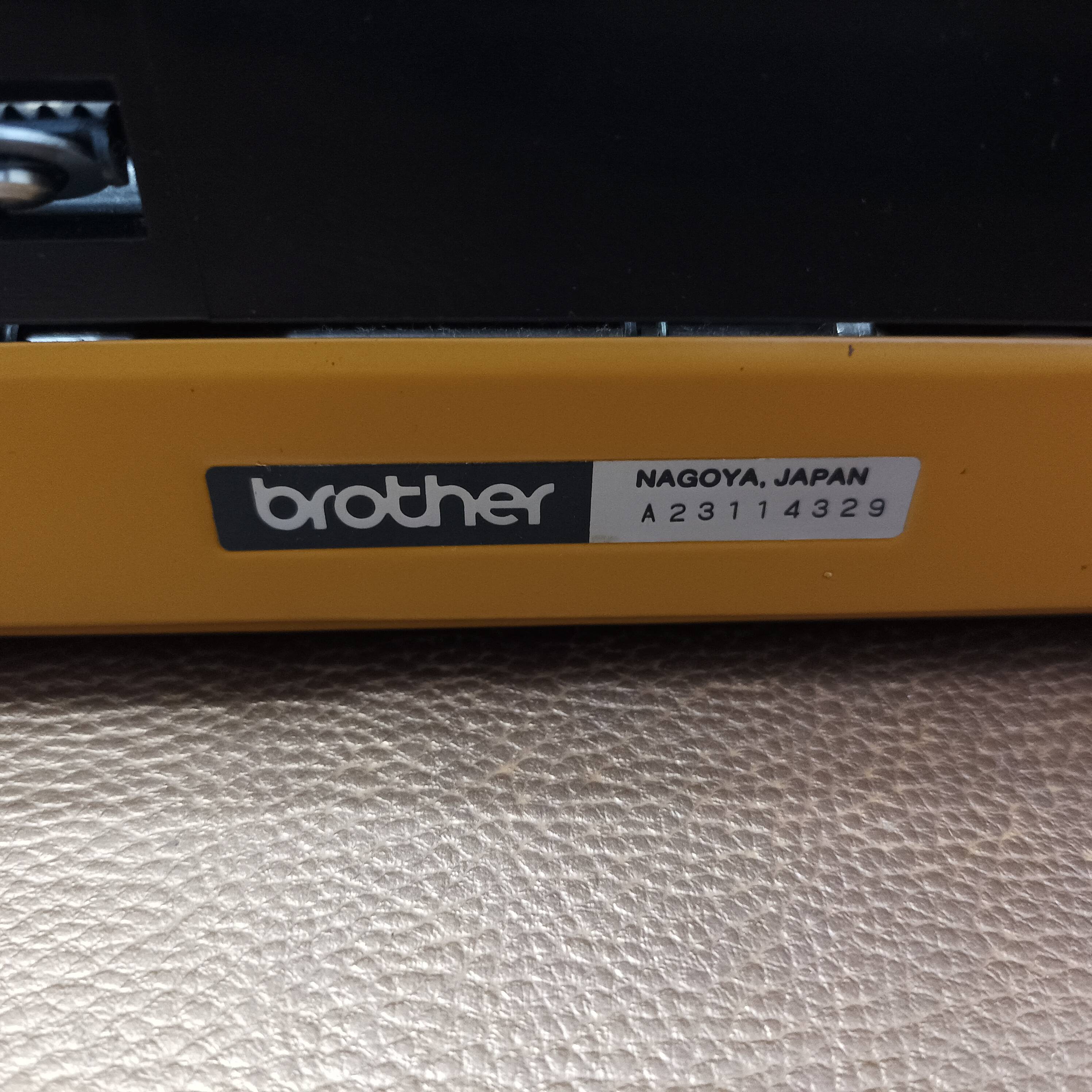 Brother Deluxe 250 TR Mustard Typewriter