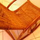 Rocking chair from the 70s in rattan and wicker