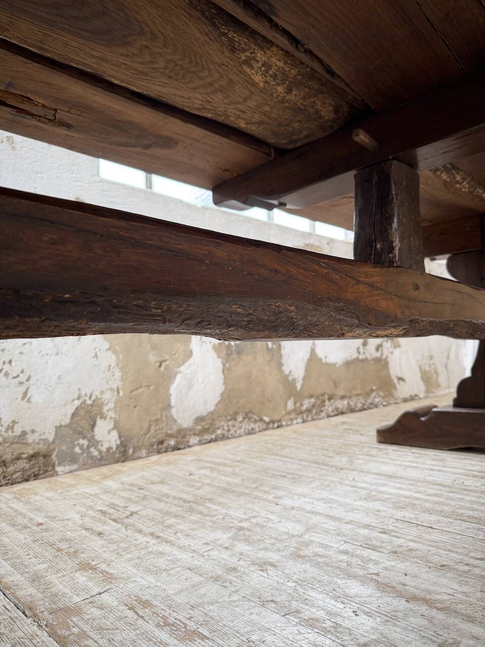 Table de monastère XXL en chêne, 19ème s.