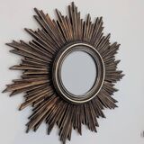 Mid-century convex sunburst mirror