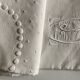 Linen cloth sheet embroidered with a pea festoon