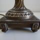 Pair of Louis XVI style lion and cherub decoration lamps