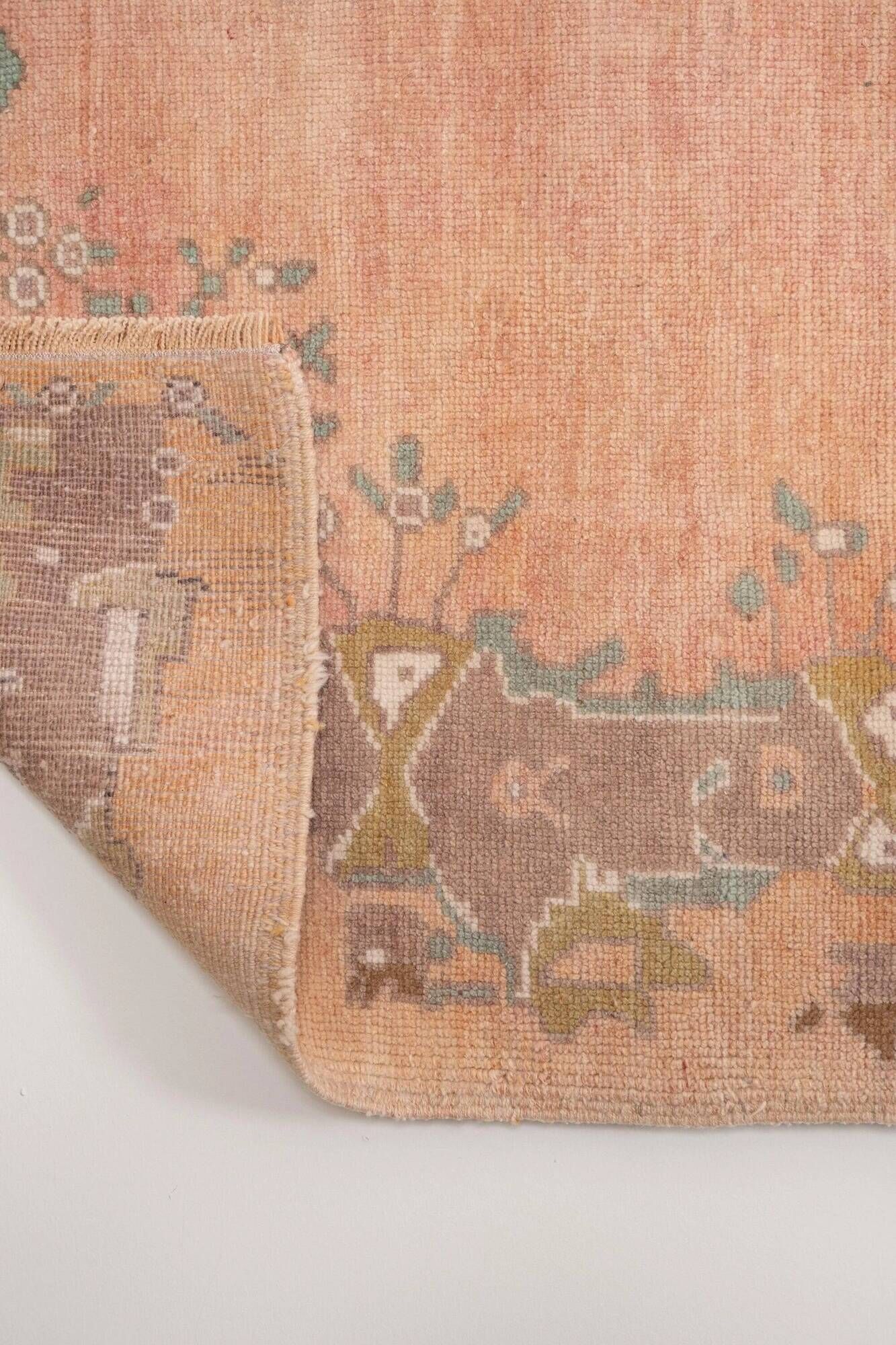 Vintage Turkish handmade rug 152x295 cm