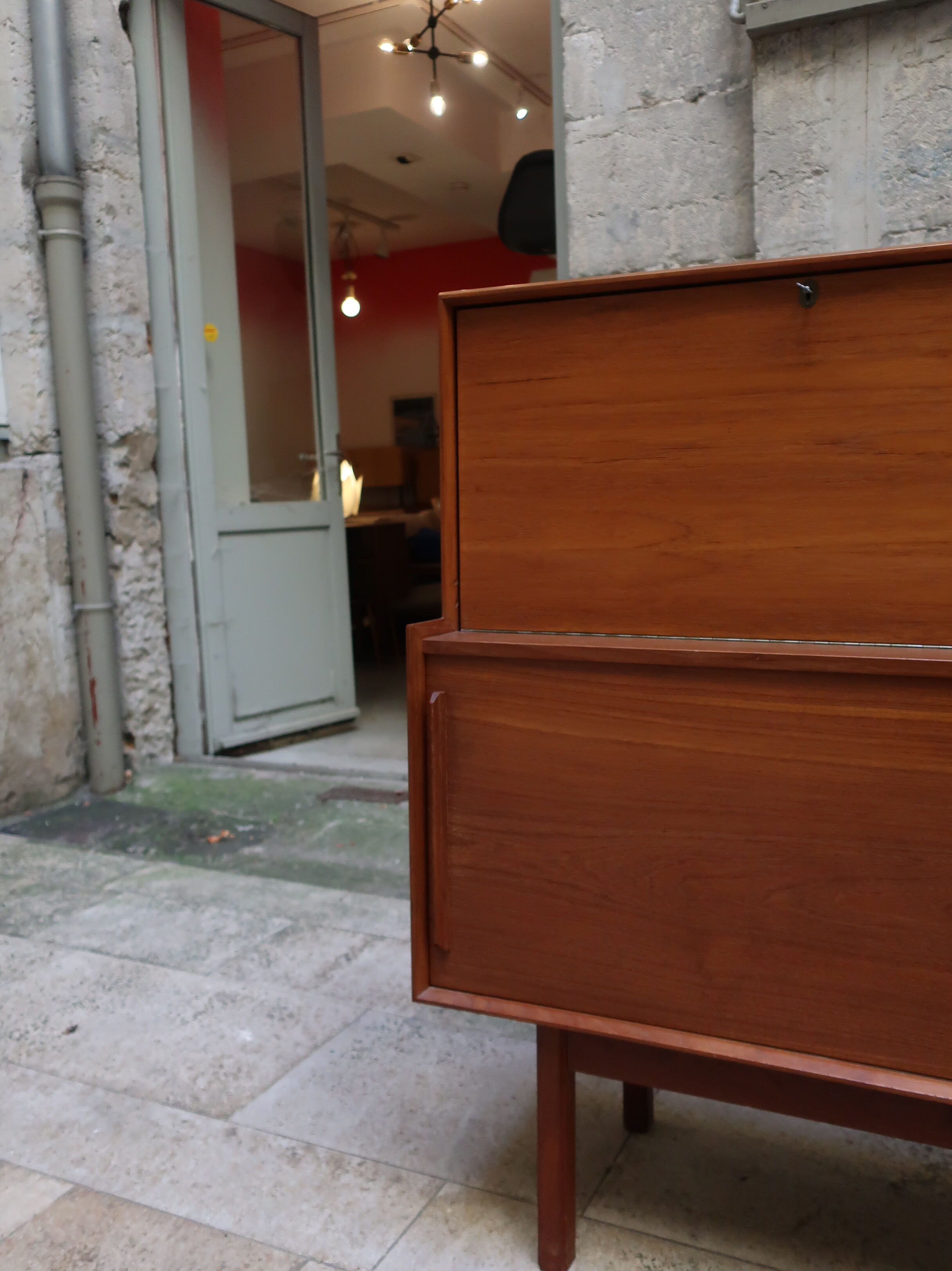 High sideboard of the 60s in teak