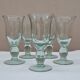 Service of 5 blown glass stemmed glasses