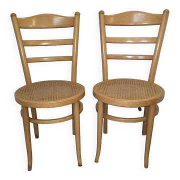 Pair of Baumann bistro chairs