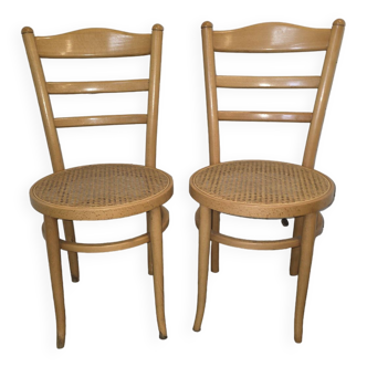 Pair of Baumann bistro chairs