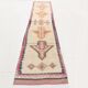 3x13 Pink & Brown Oushak Runner Rug, Soft Palette Rug, 87x384Cm