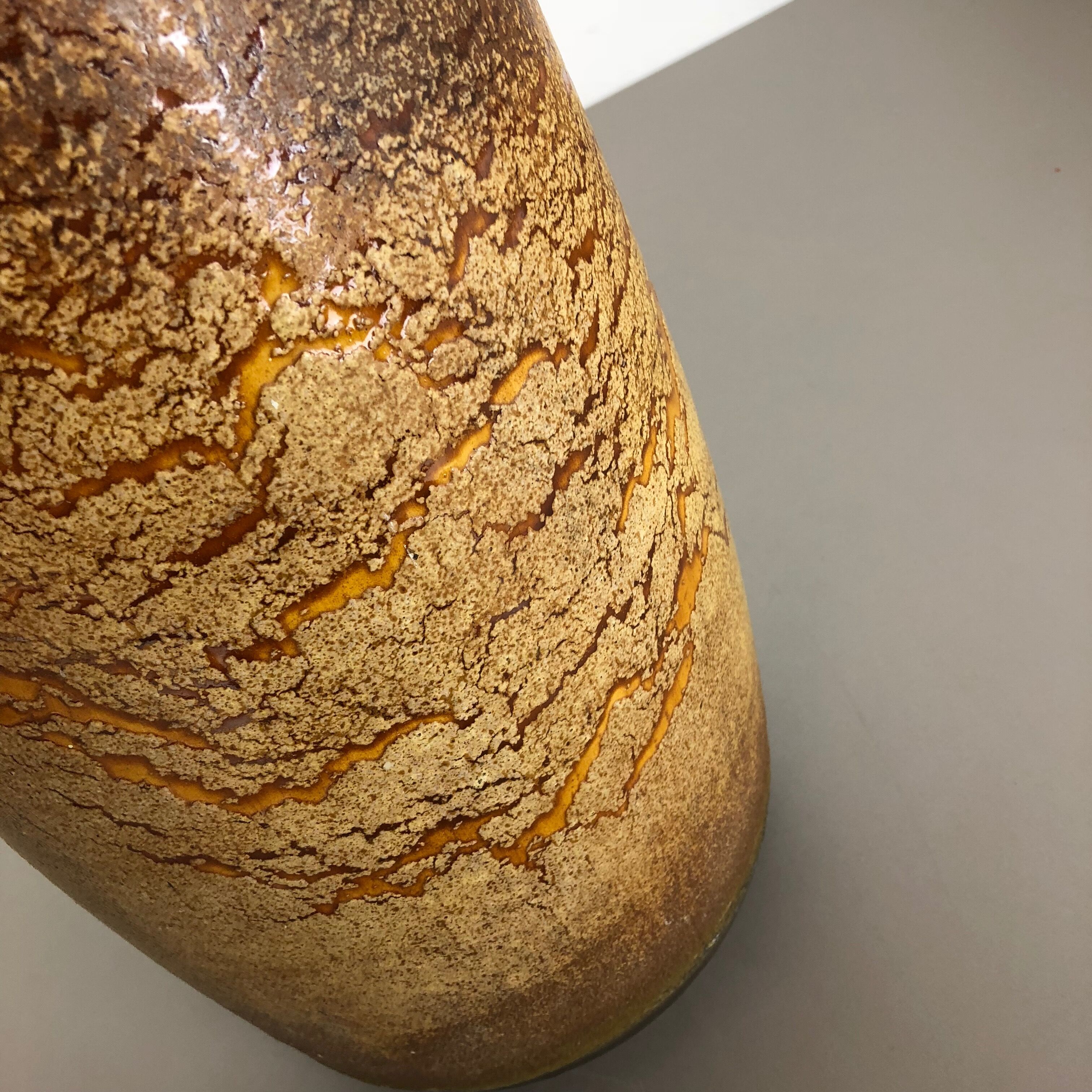 Pottery fat lava multi-color 284-47 floor vase made by Scheurich, 1970