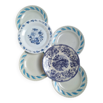 Vintage blue dinner plates