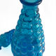 Grande carafe vintage en verre bleu piscine