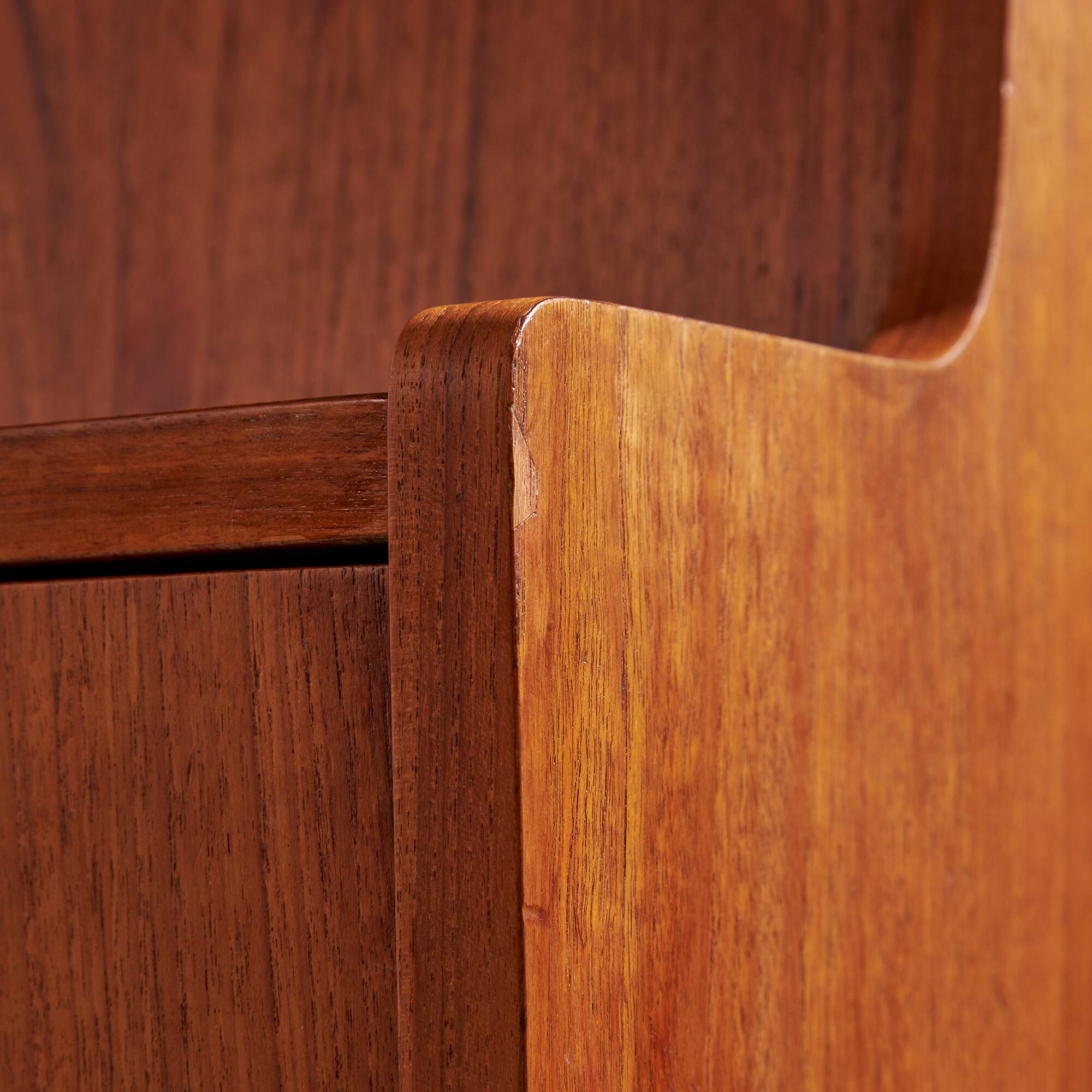 Restored teak bureau desk