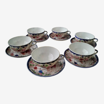 Set de 6 tasses à thé ou café en porcelaine du Japon