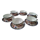 Set of 6 tea cups or coffee made of Japanese porcelain