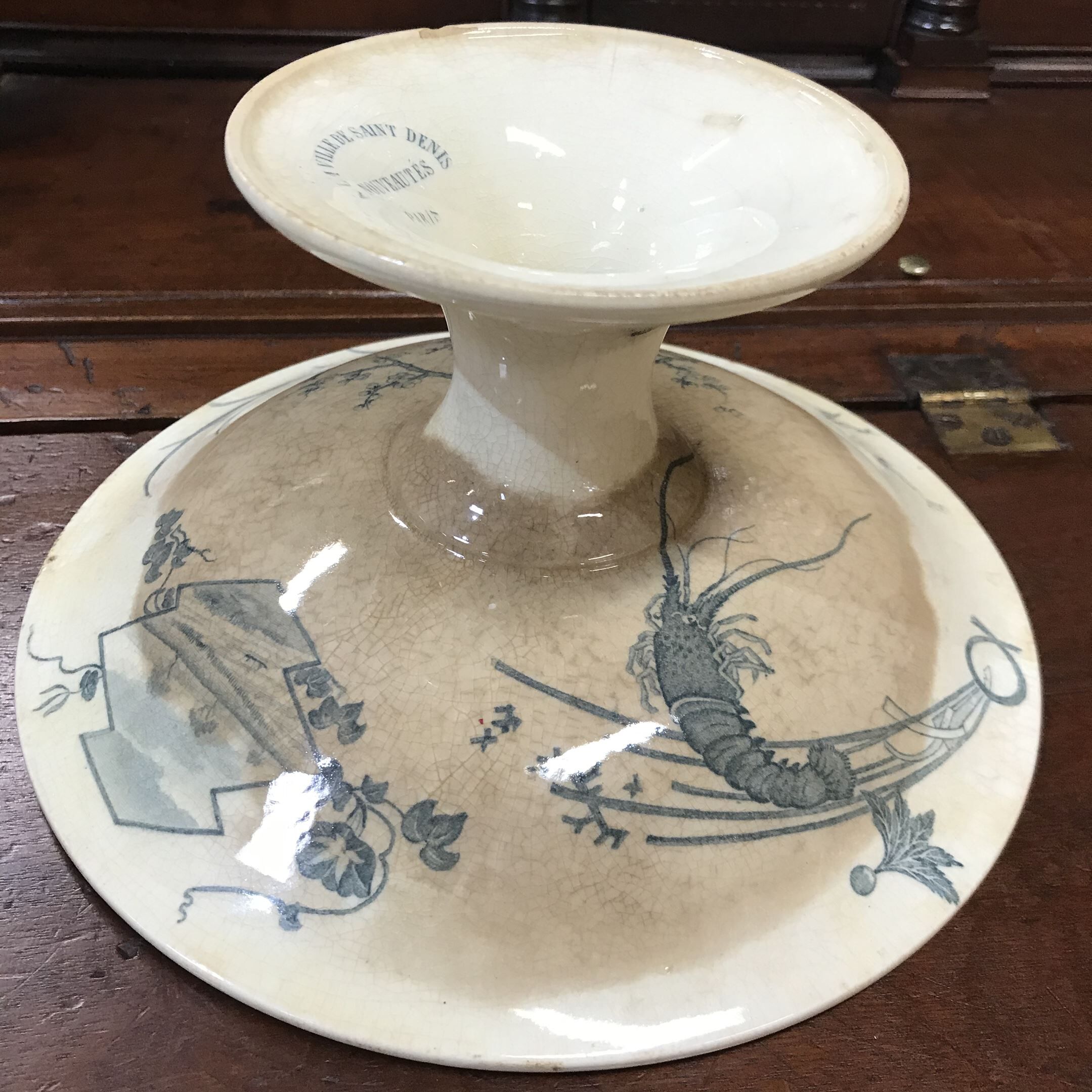 Compotier in Earthenware of Paris