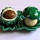 Vintage ceramic lot autumn salt pepper mushroom chestnut