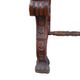 Set of 4 Spanish Renaissance chairs from the 19th century - carved wood with waffle leather.