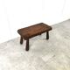 Solid wooden brutalist coffee table, 1960s