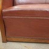Leather art deco sofa