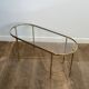 Oblong Coffee Table in Brass and Glass, by Maison Baguès, 1960s.