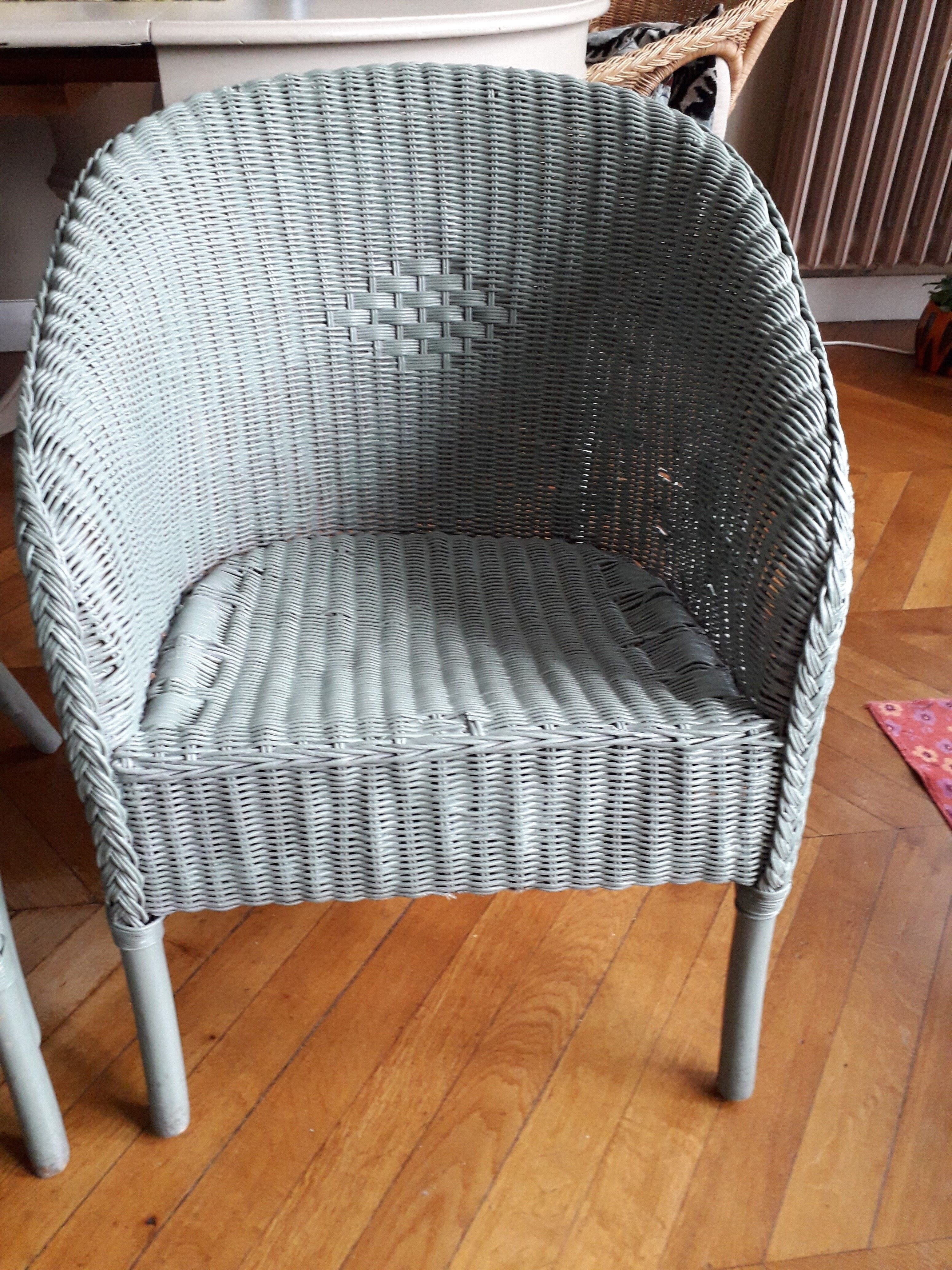 2 fauteuils vintage en rotin