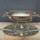 Antique heated plate in silver-plated metal "CRESCENT SILVER MFG CO."