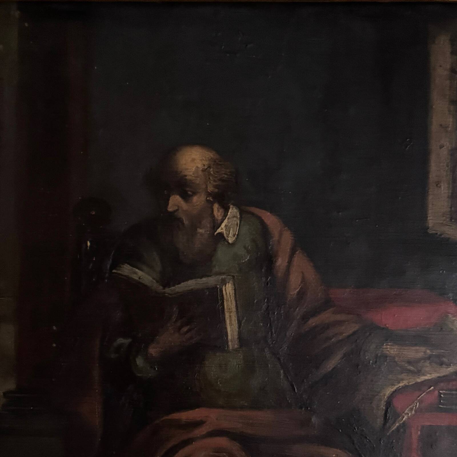17th century oil on copper depicting Saint Jerome