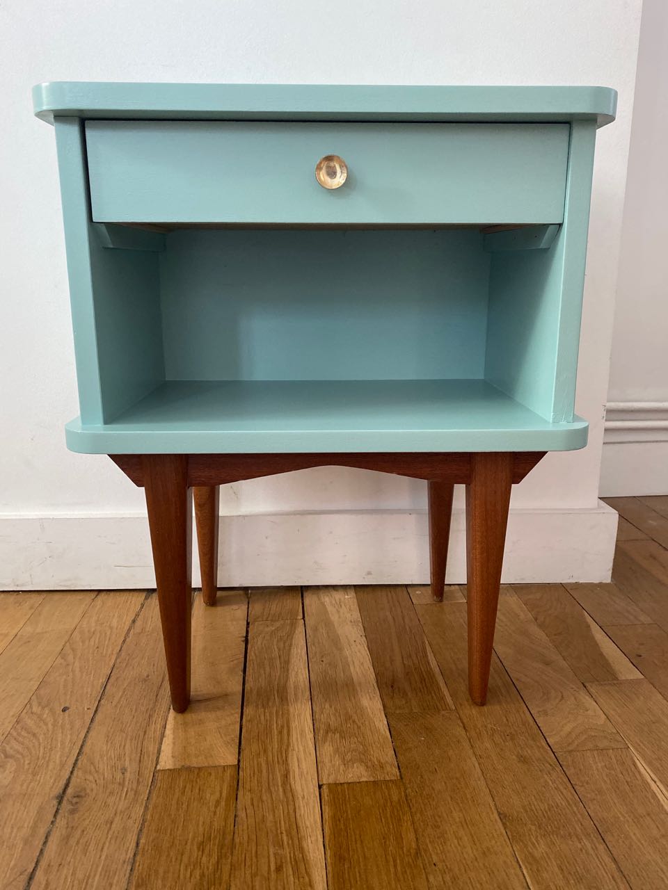 Retro green bedside table
