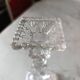 Moulded glass candlestick portieux