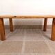 Vintage modernist coffee table in pine and glass 70s 80s