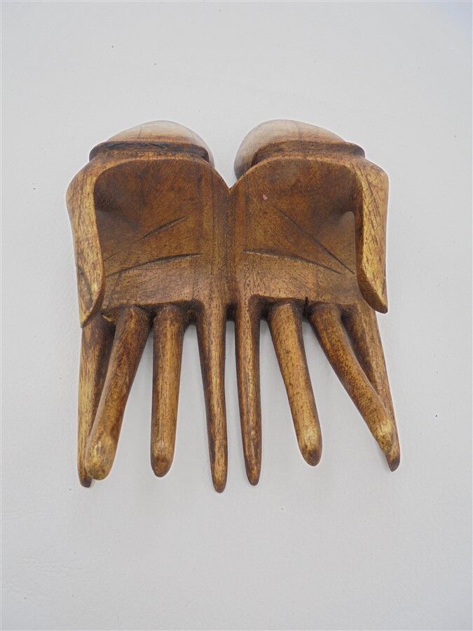 Empty wooden hands pocket