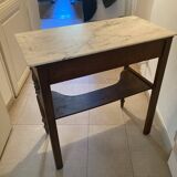 Antique secretary desk with marble top