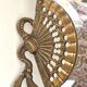 Antique brass mirror