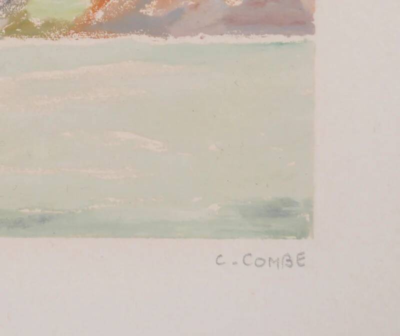 Camille combe: the mountain of bear island, original signed monotype