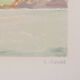 Camille combe: the mountain of bear island, original signed monotype