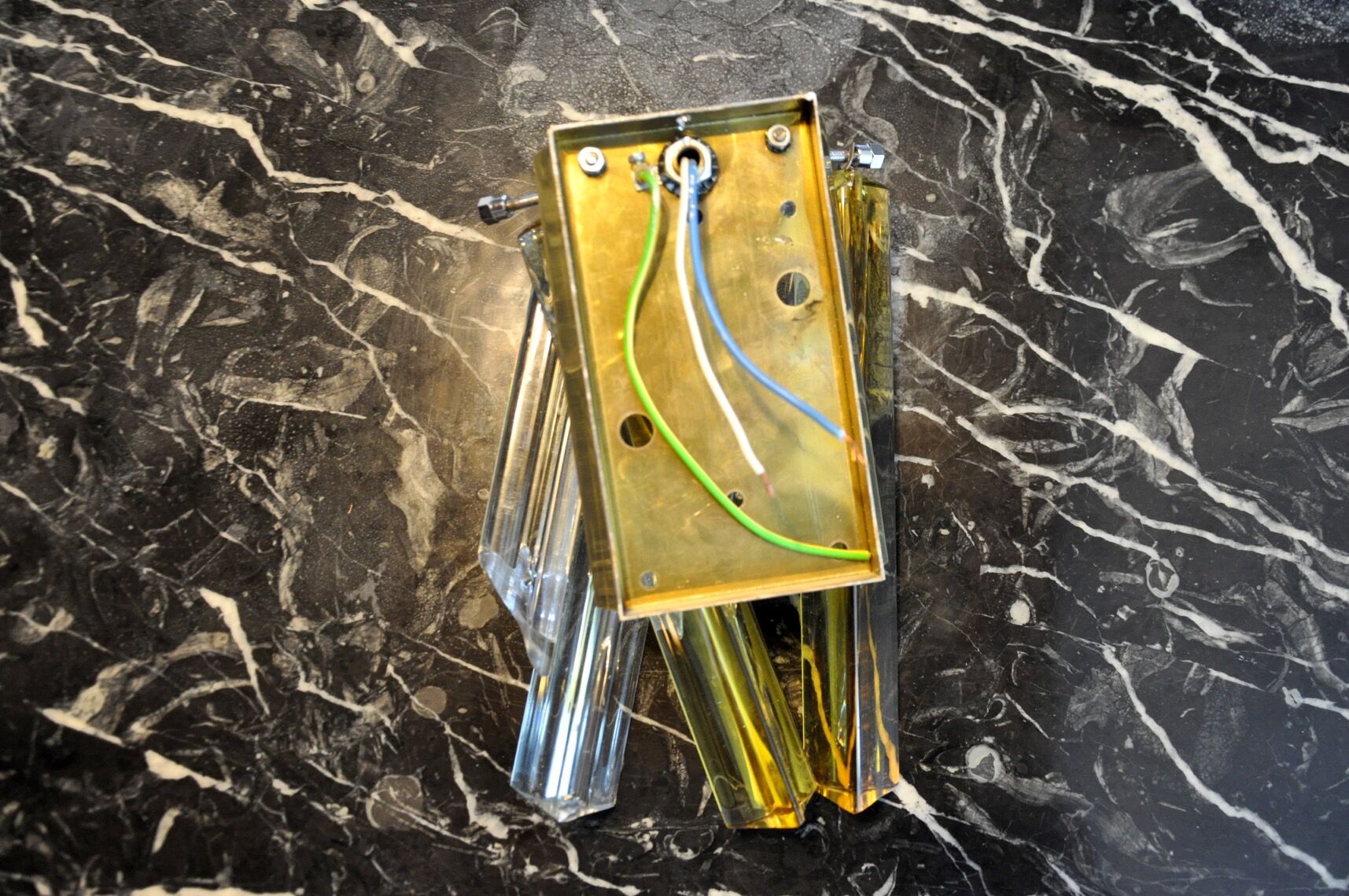 Wall lamp Venini Bicolore, Italy, 1970