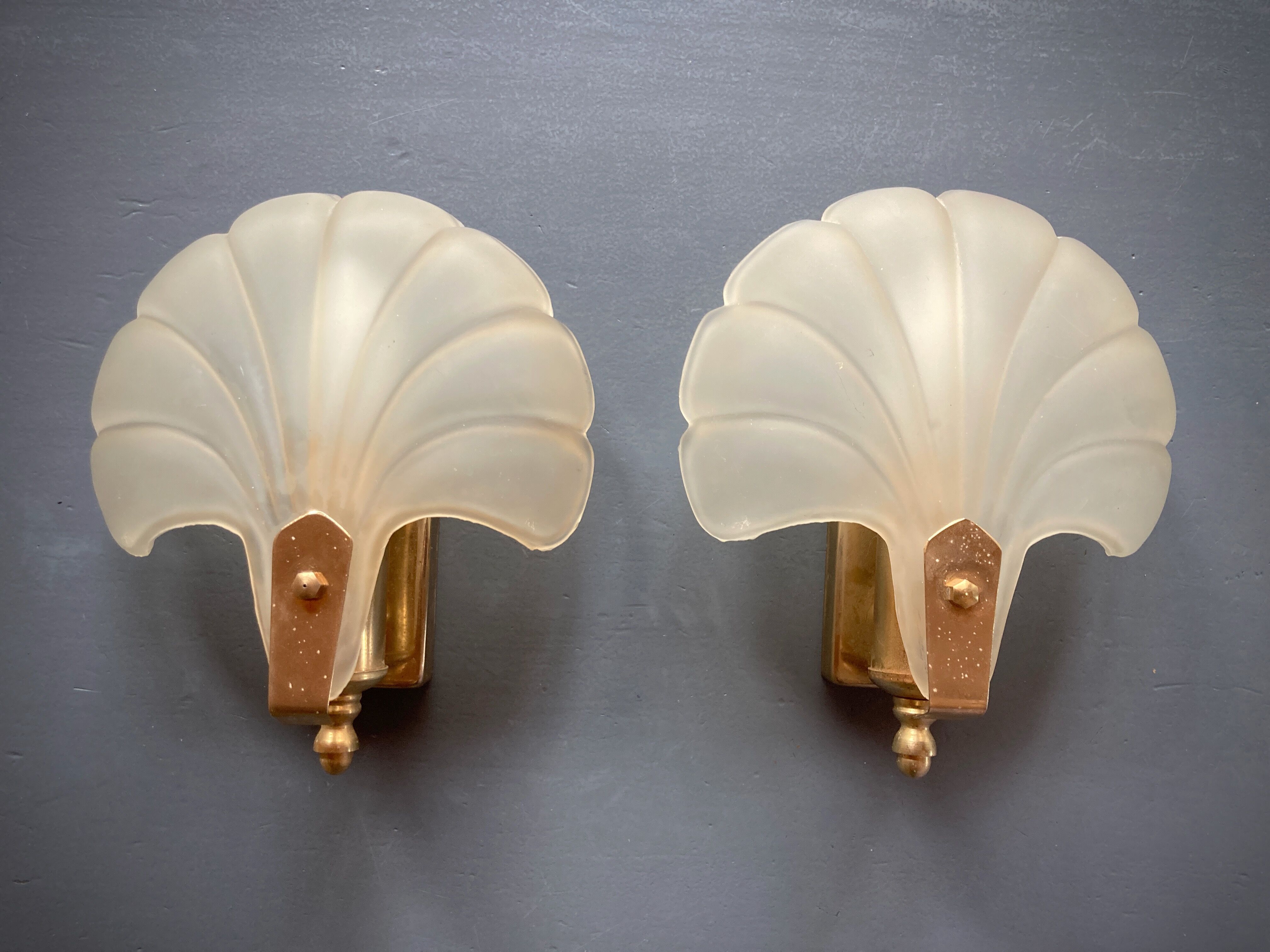 Frosted glass shell wall lamps