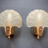 Frosted glass shell wall lamps