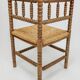 Classic vintage bobbin corner armchair