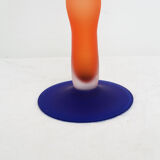 Vintage vase orange and blue shortbread glass