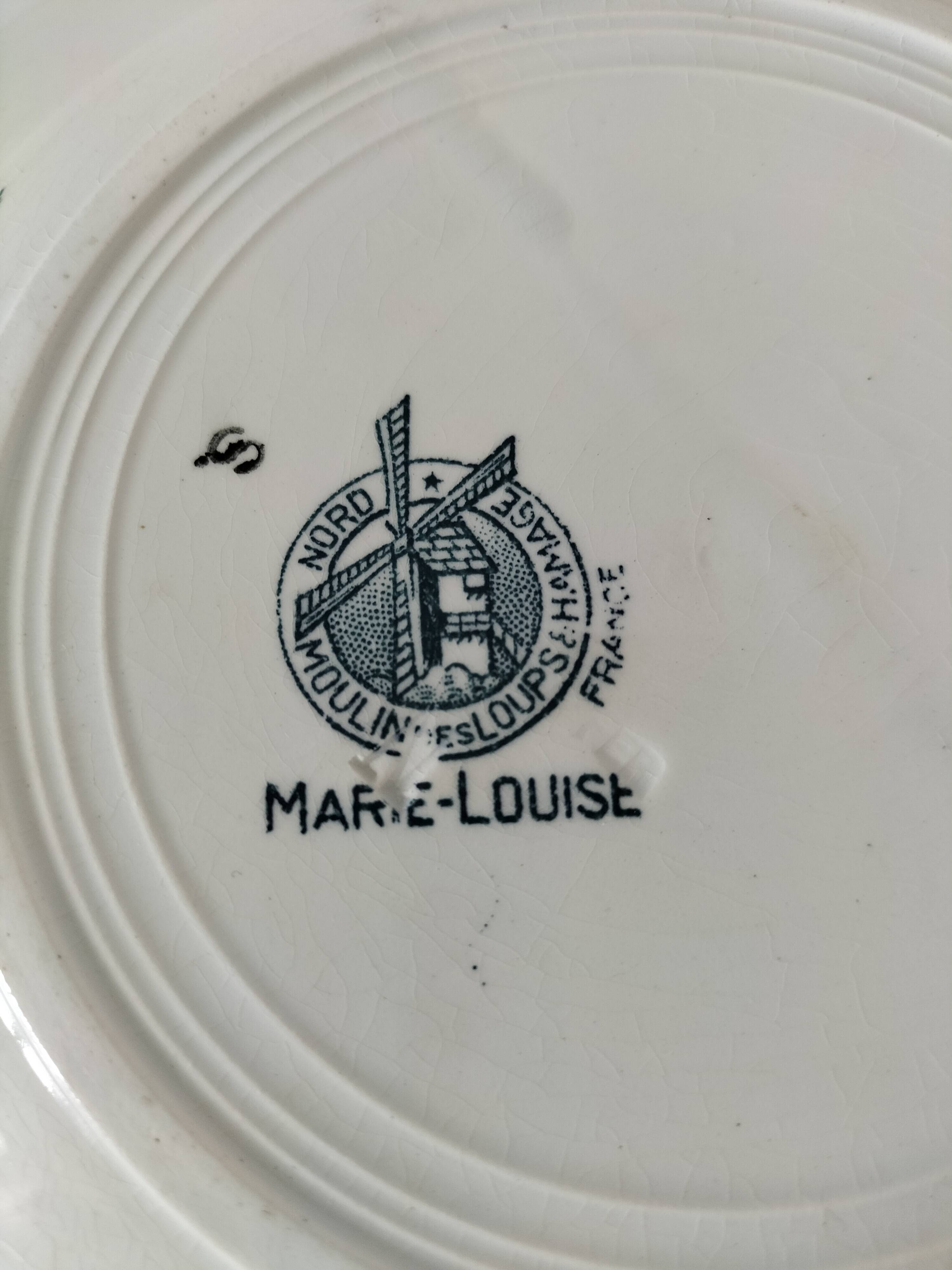 Duo of Moulin des Loups & Hamage plates, Marie-Louise model