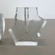 Ensemble de 2 vases en verre de roche « brutalistes », Allemagne 1970