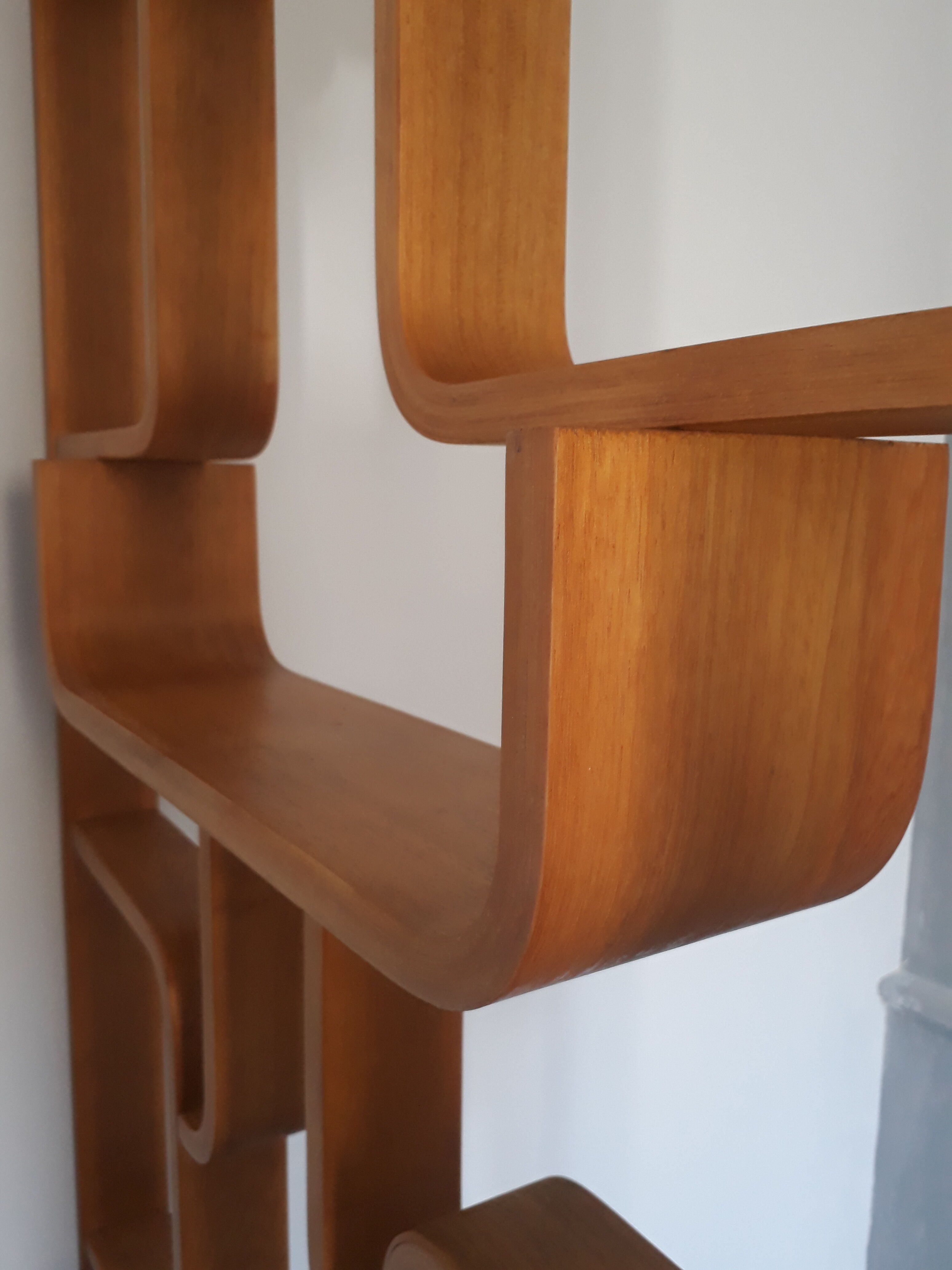 Trellis dyed blond wood by Ludvík Volak vintage 1960