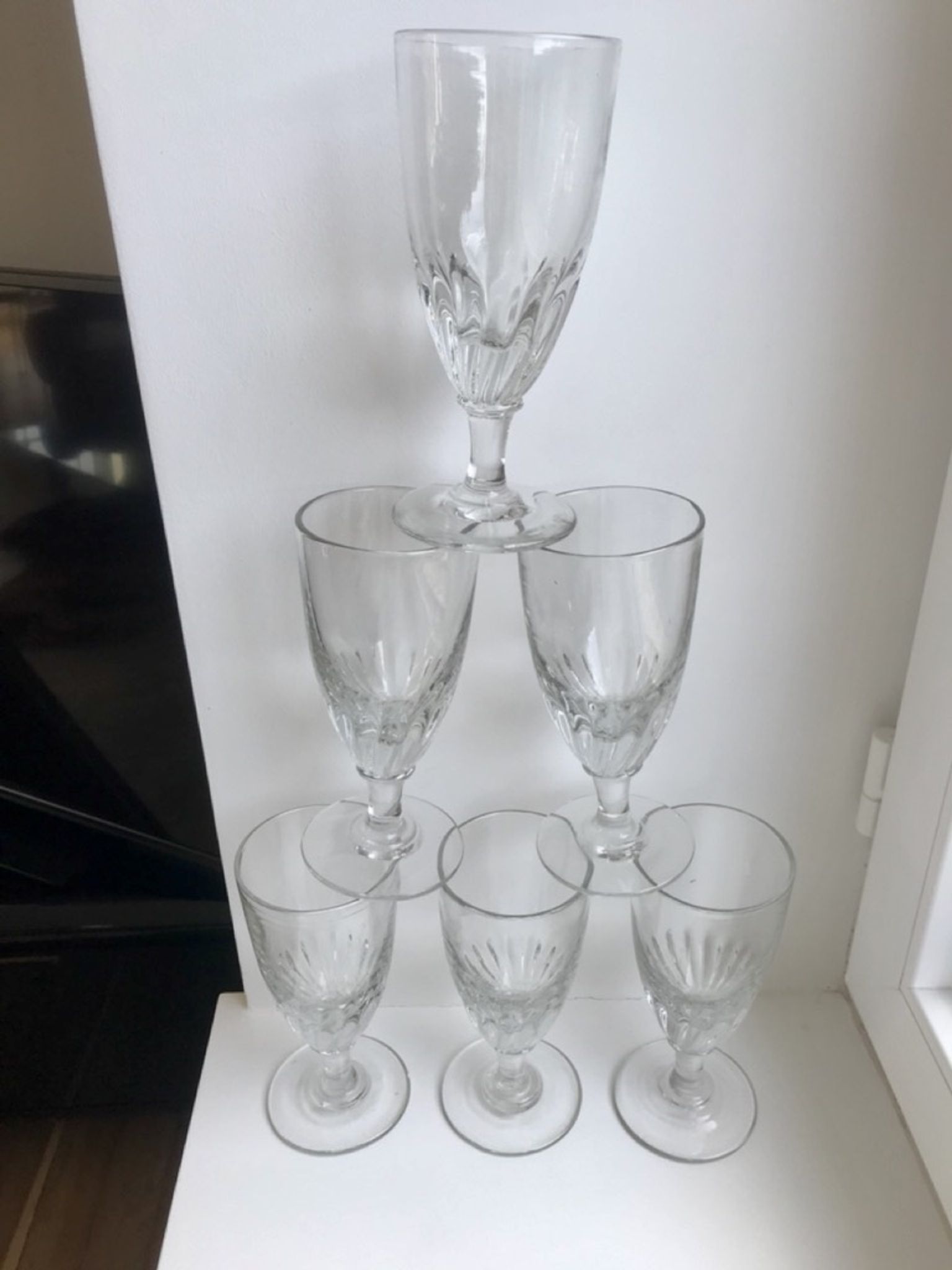 Lot de 6 verres à vin / absinthe xxème