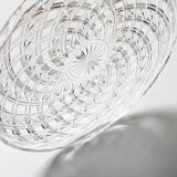 Vintage Pressed Glass Platter: Mid-Century Serving Large Plate, Italy 1970s