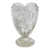 Vase allemand en cristal et forme de cœur