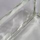 Vintage square Lumax catchall in thick transparent glass 11 x 11 x 6 cm