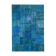 Handmade Anatolian Overdyed 206 cm x 298 cm Blue Patchwork Carpet