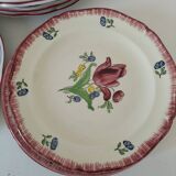 12 antique floral plates bistro & guest table style