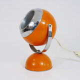 Orange eyeball desk lamp, orientable globe. Year 60 70